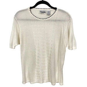 The Villager Cream Sweater Top, Size‎ Petite Small, Vintage 1960's Feminine